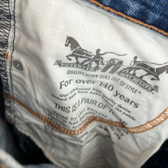 Levi’s 505 Cutoff Jean Bermuda length Shorts Dark Blue 30 - Picture 5 of 9